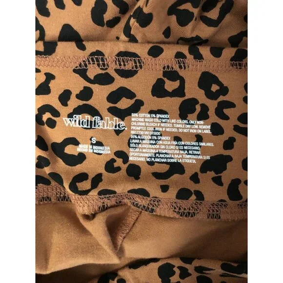Women's Wild Fable Cheetah Leopard High Rise Leggings Size Small. B28 - Picture 4 of 4